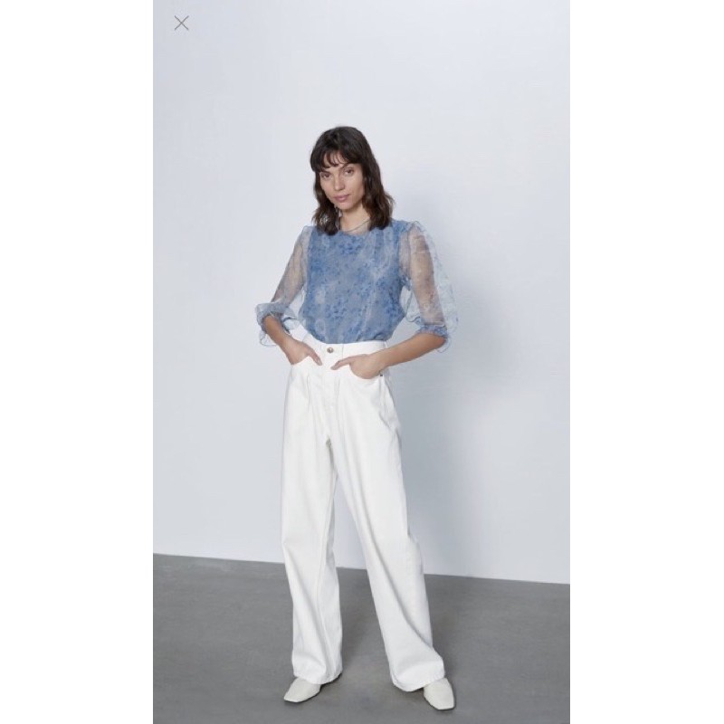 Áo voan kính zara auth sz M new tag sẵn