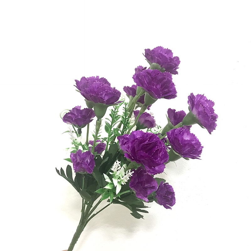 Hoa giả - cụm hoa phăng (cẩm chướng) cao cấp 40cm 10 nhánh trang trí nhà cửa, cửa tiệm,...