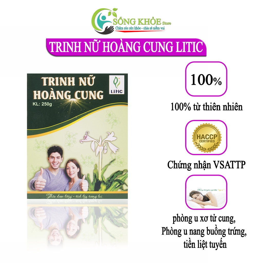 Trinh Nữ Hoàng Cung, Viên Trinh Nữ Hoàng Cung Litic giúp hoạt huyết, cải thiện tình trạng U xơ tử cung 250g