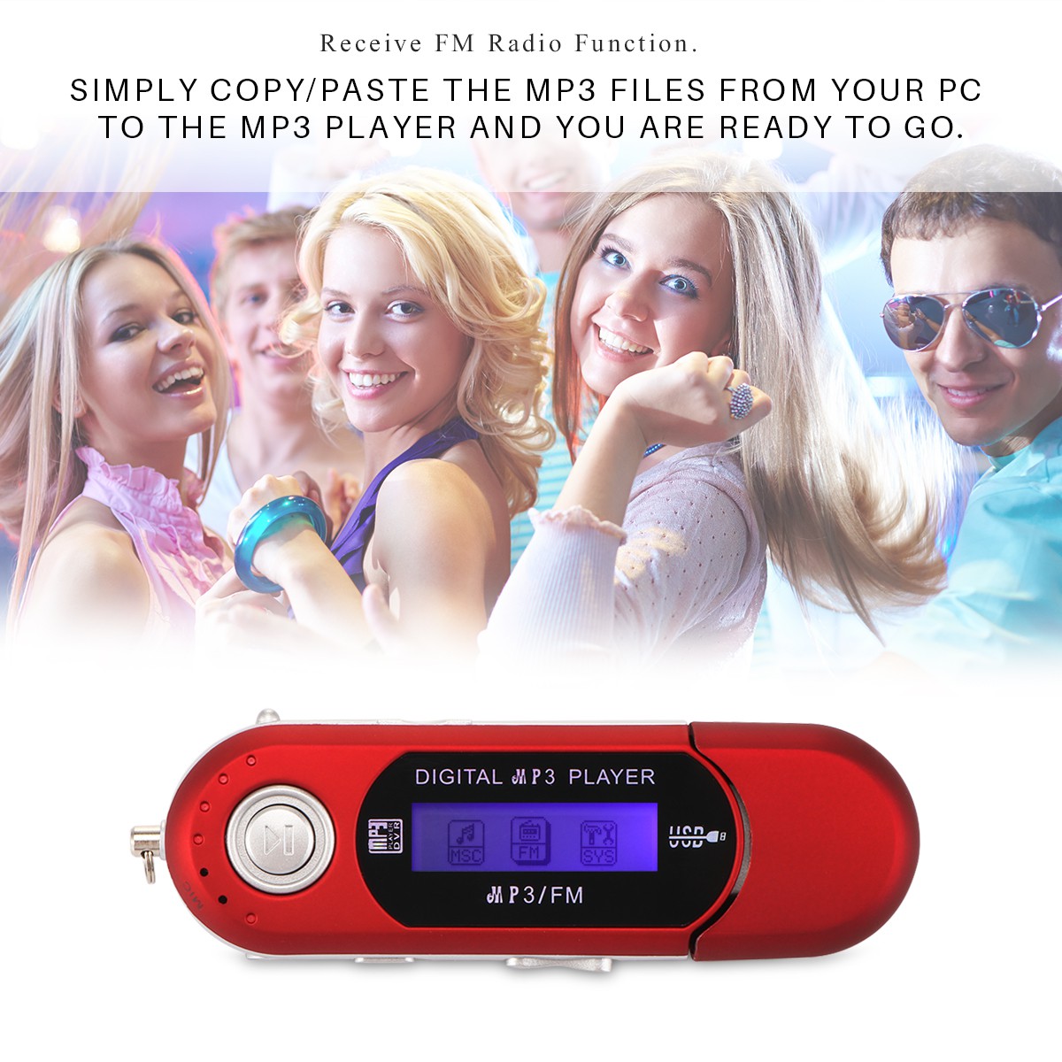 Máy Nghe Nhạc Mp3 Mini Ygcx05 Hỗ Trợ Thẻ Nhớ 32gb Tf & Fm