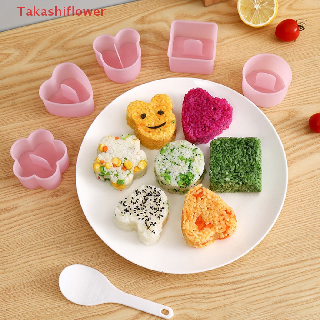 Set 5 Khuôn Làm Cơm Nắm Hình Hoạt Hình Dễ Thương