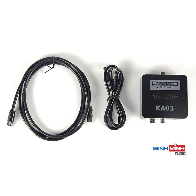 Combo Bộ chuyển quang âm thanh optical sang audio AV Kiwi KA03 và Dây AV Choseal 1 ra 2  dài 1.8m