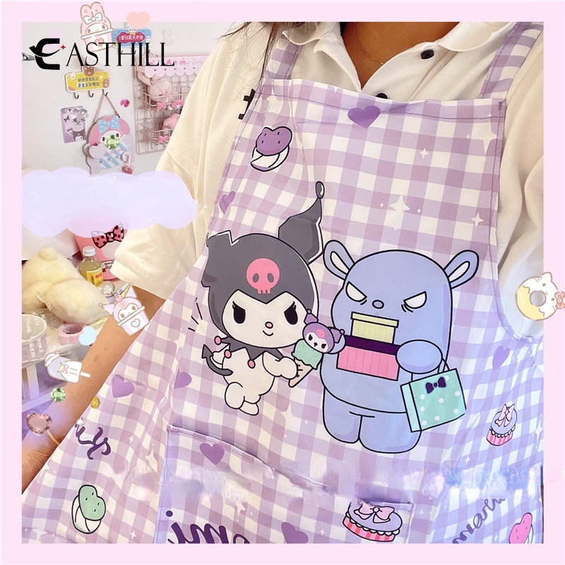 SANRIO Easthill Tạp Dề Đồ Chơi Anime Kuromi Pochacco Cinnamoroll Hai Dây Đáng Yêu Chống Bẩn Làm Quà Tặng Cho Bé Gái