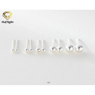 Bông tai bạc 925  - Hạt châu E01