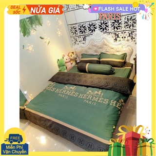 Ga Giường Bo Chun Đệm 1m4x2m-1m6x2m-màu xanh ngọc