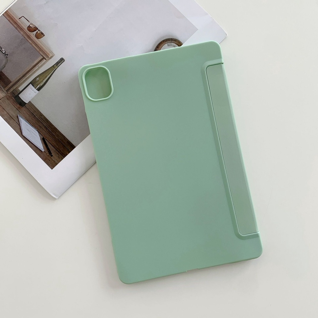 Bao Da Máy Tính Bảng Silicon Mềm Gập Ba Khúc Có Giá Đỡ Bảo Vệ Toàn Diện Cho xiaomi mipad 5 mi pad 5pro 11 Inch Ốp