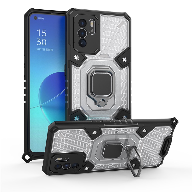 OPPO Reno 6Z 6 Pro Plus A93s A74 5G Drop Protection Cover Magnetic Ring Car Bracket Phone Case