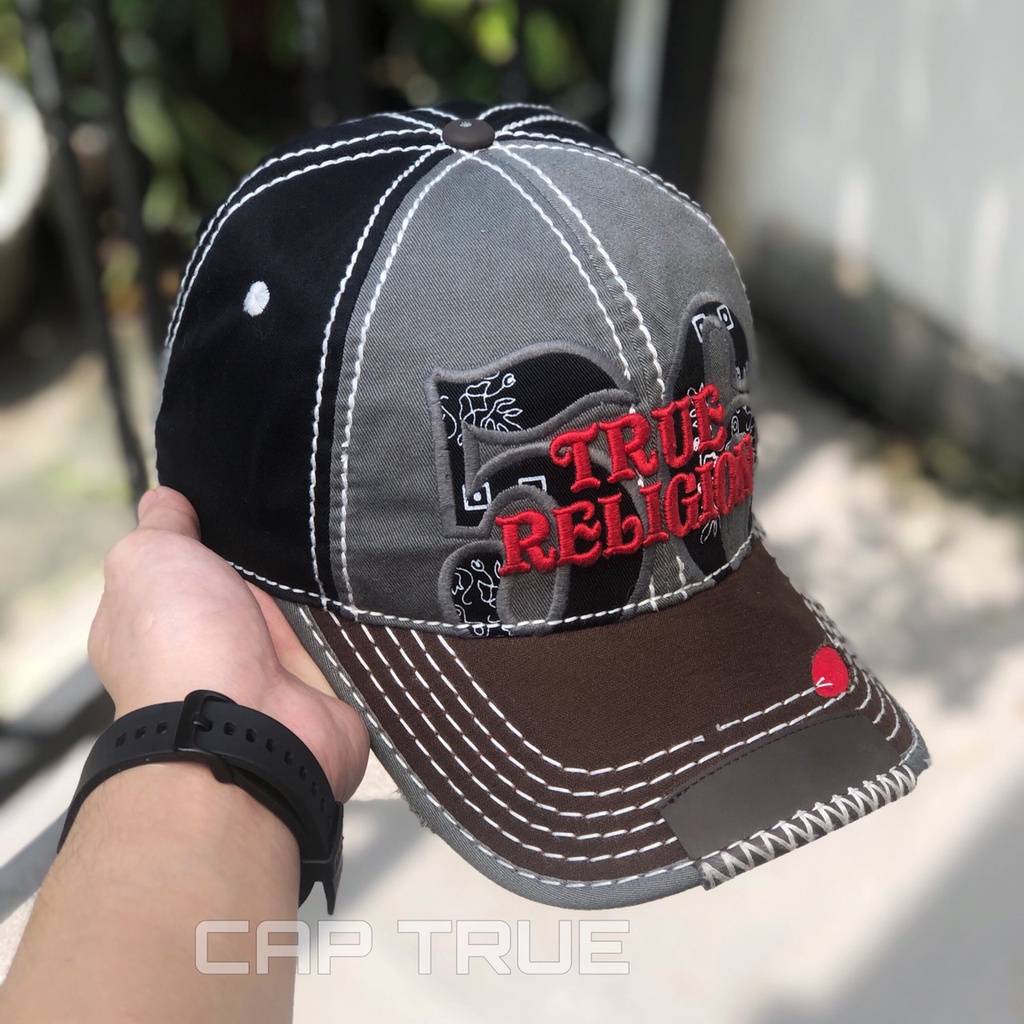 Mũ Lưỡi Trai Thời Trang Nam Nữ - Nón Ông Địa TRUE RELIGION ĐỊA 56 Xám  Đen Mang Đến Nhiều Tài Lộc