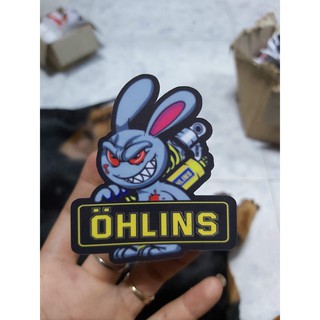Combo 5 Tem Decal Sticker Tem Thỏ Ohlins Dán Xe Giá Rẻ