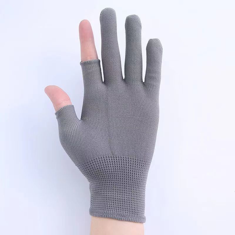 Găng Tay Lái Xe Đạp Bằng Lụa Lạnh Mỏng Thoáng Khí Chống Nắng 55% Phân Phối Bảo Vệ Cho Nam Và Nữ