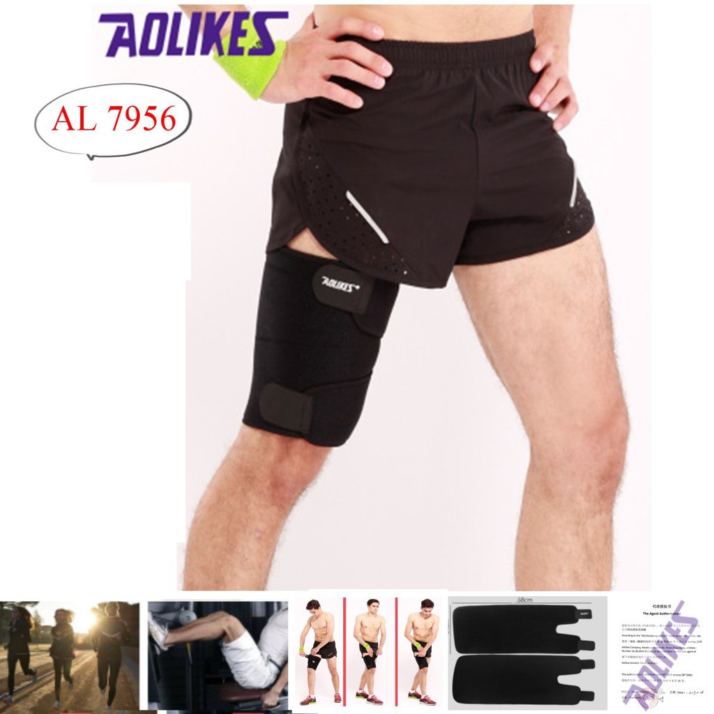 Đai cuốn đùi Aolikes al 7956 - 7958 chống căng cứng cơ đau bắp thoáng khí bó quấn bảo vệ gym thể hình chấn thương