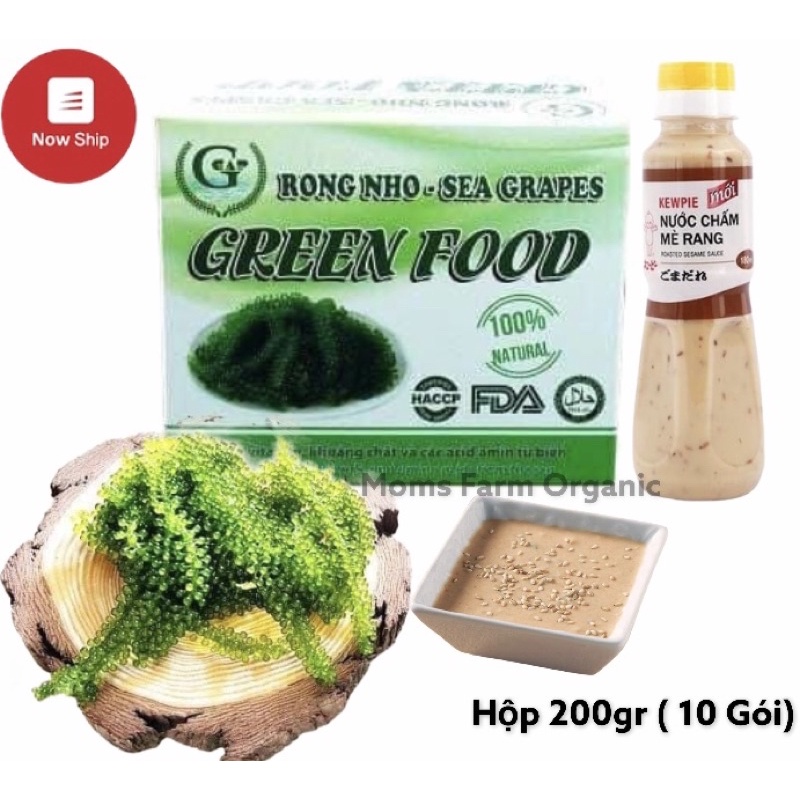 Hộp 200gr Rong nho Green food Cao cấp Hàng xuất khẩu Không tanh không nhớt