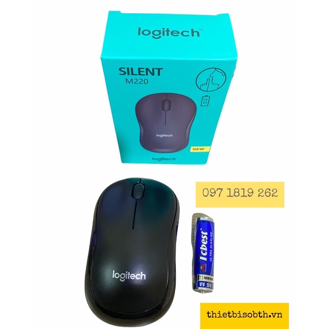Chuột Không Dây Logitech M220- Có Công Tắc On/Off - Độ Nhạy Cao - Bảo Hành 12 Tháng