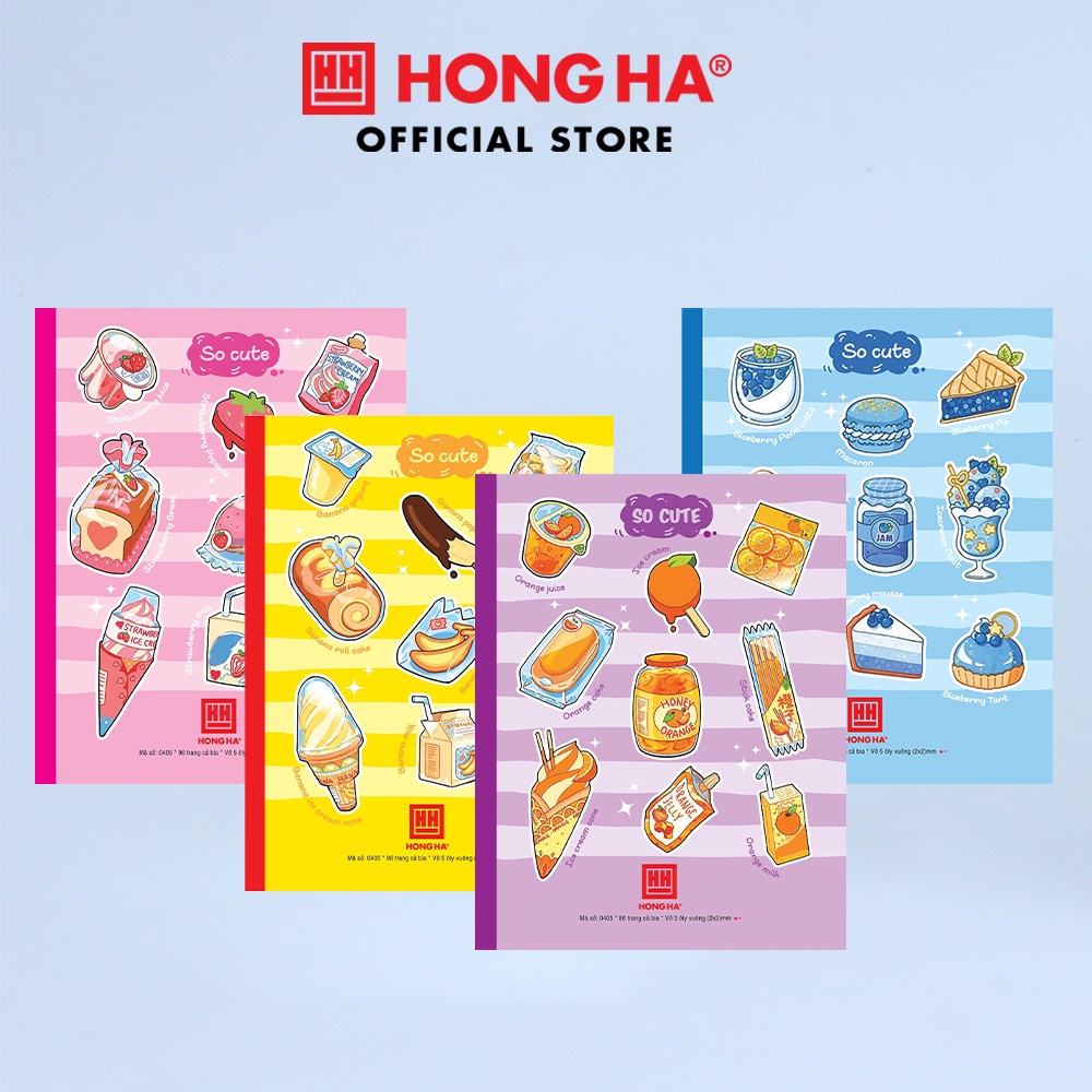 Tập Hồng Hà 5 ô ly 96 trang Class So Cute dành cho học sinh miền Trung - Nam (0405)