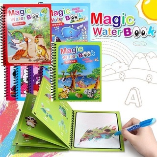 Tranh tô màu nước ma thuật, sách tập tô thần kỳ, magic water book cho bé  với nhiều chủ đề sinh động