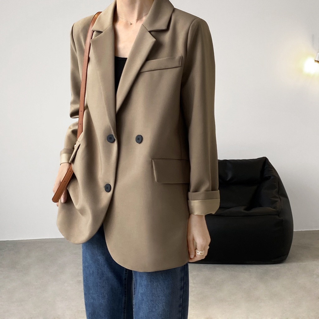 Moriirose - Áo khoát blazer dáng dài nút sau lưng Lusia Blazer