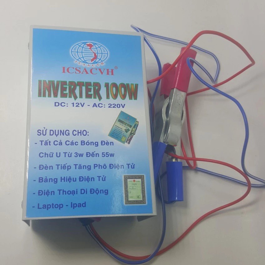 Thiết bị biến điện 12v ra 220v 100w