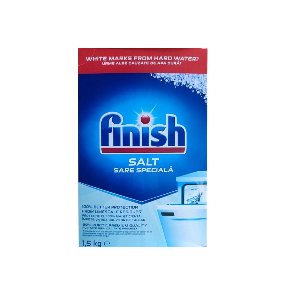 Combo Muối rửa bát finish 1.5kg+Nước làm bóng finish 800ml dùng cho Máy rửa bát