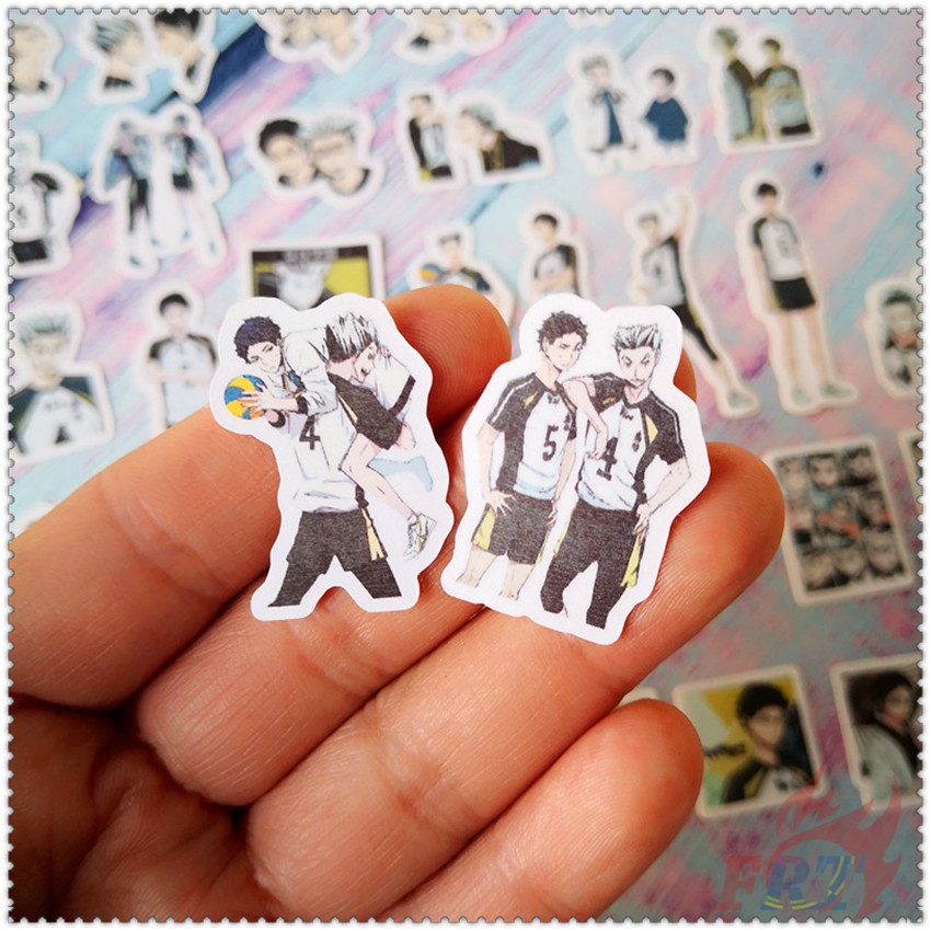 ❤ Haikyuu!! Q-3 Nhãn Dán Thủ Công Mini Kotaru Bokuto & Akaashi Keiji Mini Cho Khách ❤ Bộ 40 Miếng Sticker Dán Trang Trí Album