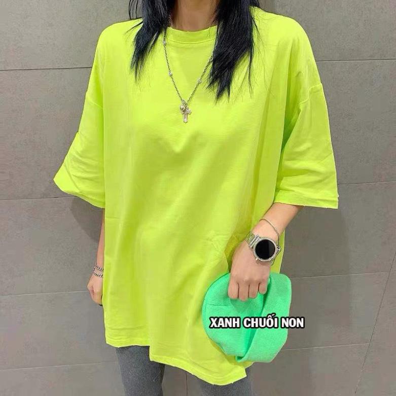 Áo thun tay lỡ unisex form rộng nam nữ trơn - Áo thun from rộng Oversize đủ màu phong cách Freesize dưới 65kg mặc đẹp  ྇