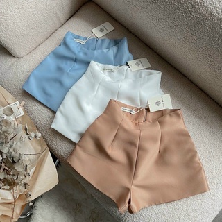 Quần short lưng cao xếp ly eo, 4 màu