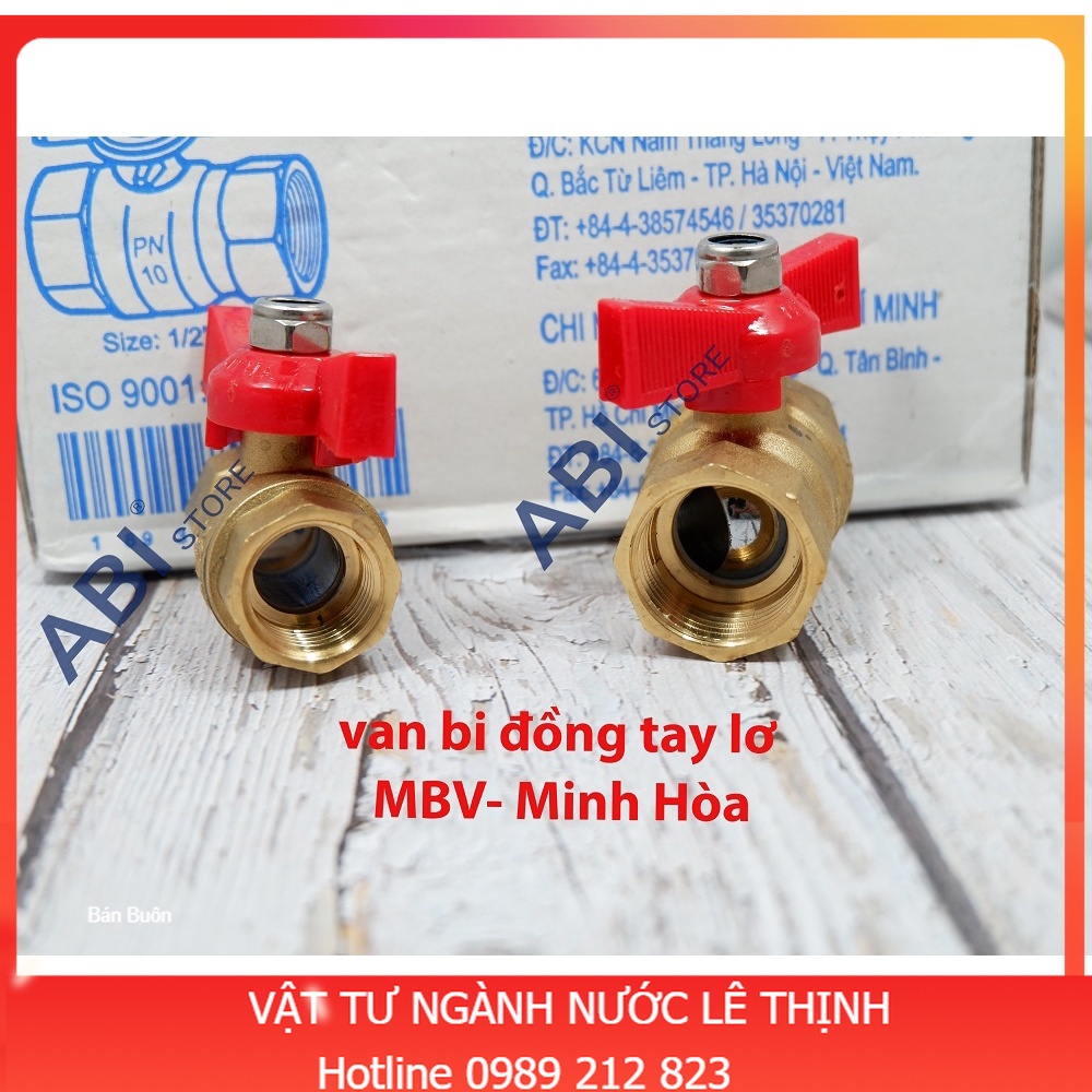 Van tay bướm (tay lơ) MBV Minh Hòa dn15(1/2''), dn20(3/4'') Việt Nam cao cấp