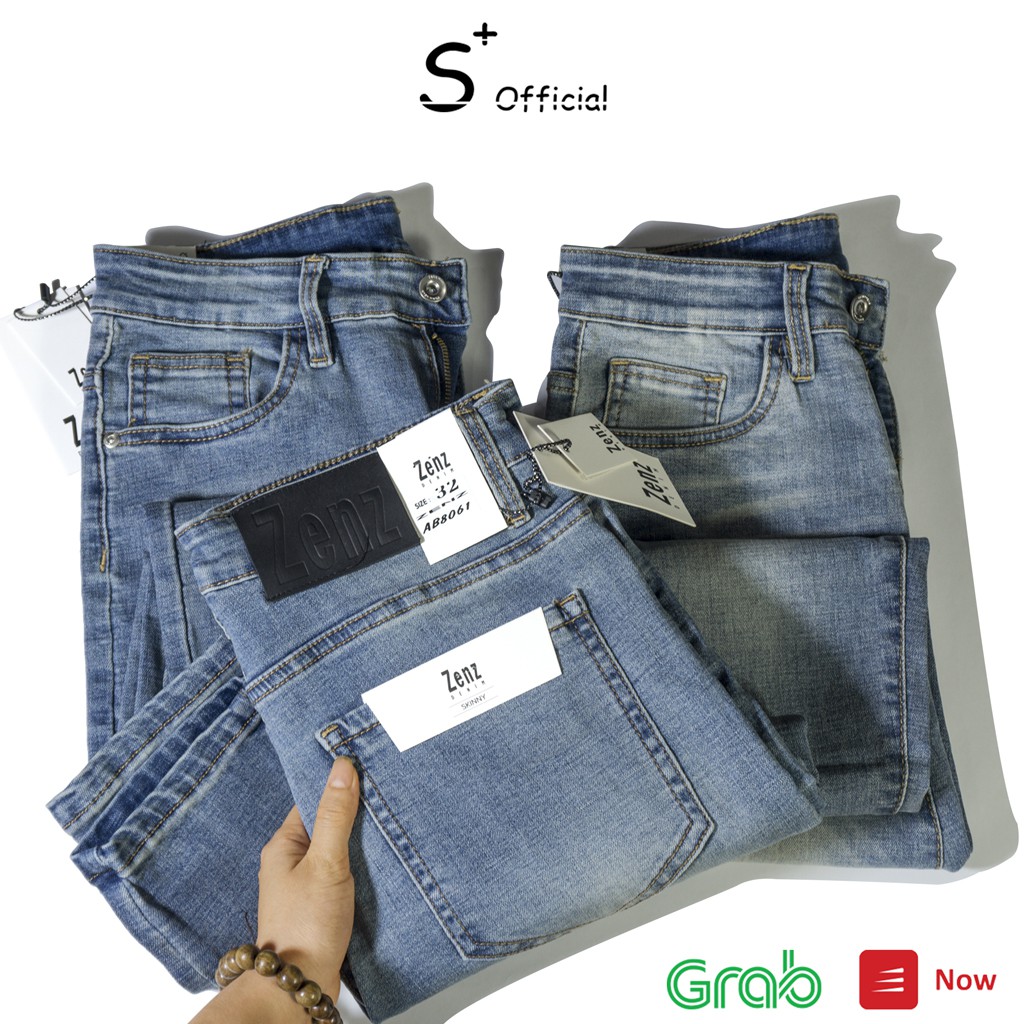 Quần jean nam chất bò SPLUS vải denim cao cấp mềm mịn, co giãn form Slim fit Full Box