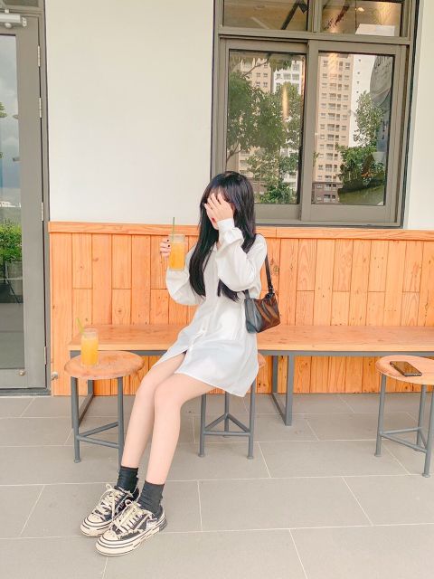 Áo sơ mi nữ oversize form dài cá tính [ẢNH THẬT]