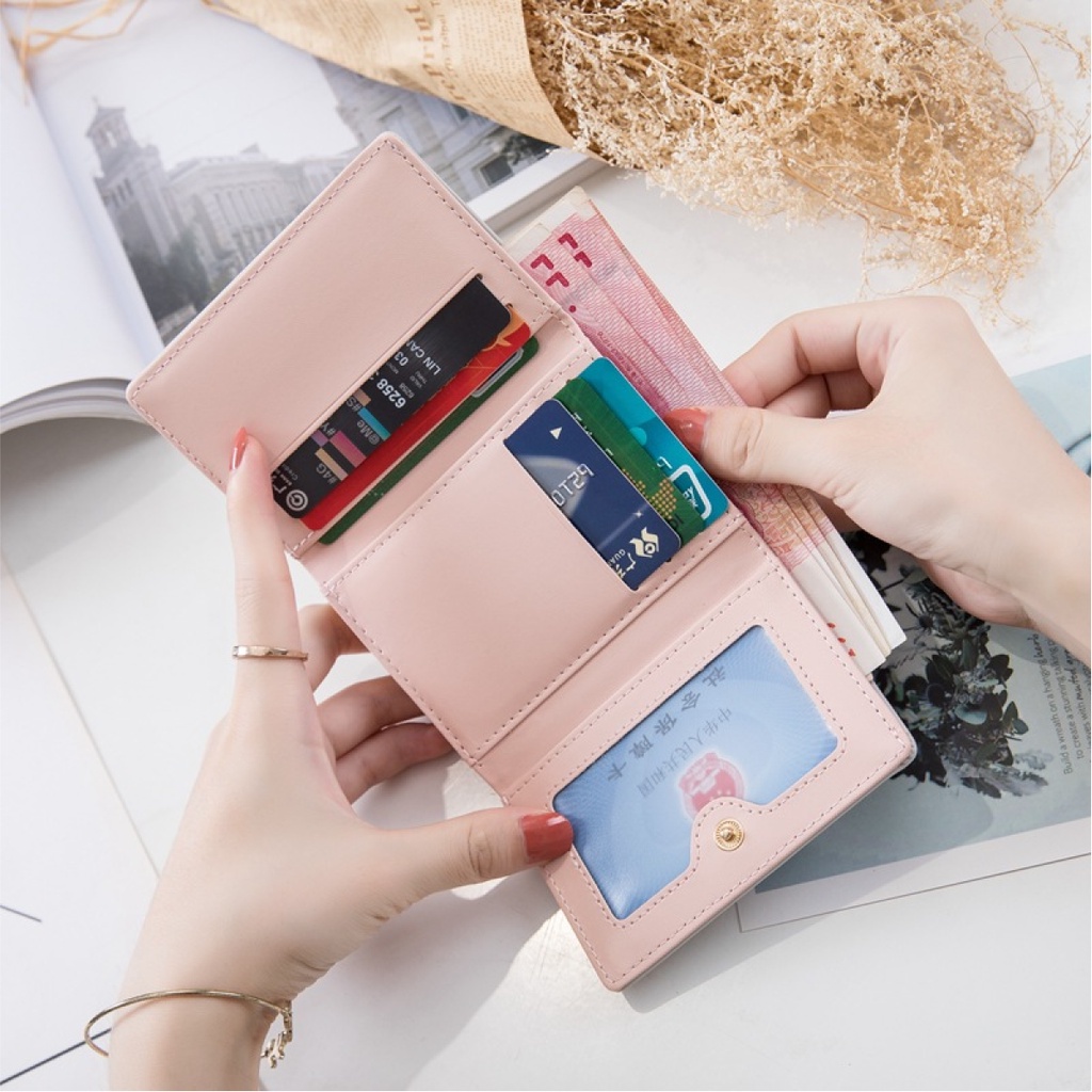 Ví nữ mini cầm tay GENZZZ họa tiết con heo nhiều ngăn tiện dụng chất da cao cấp V005