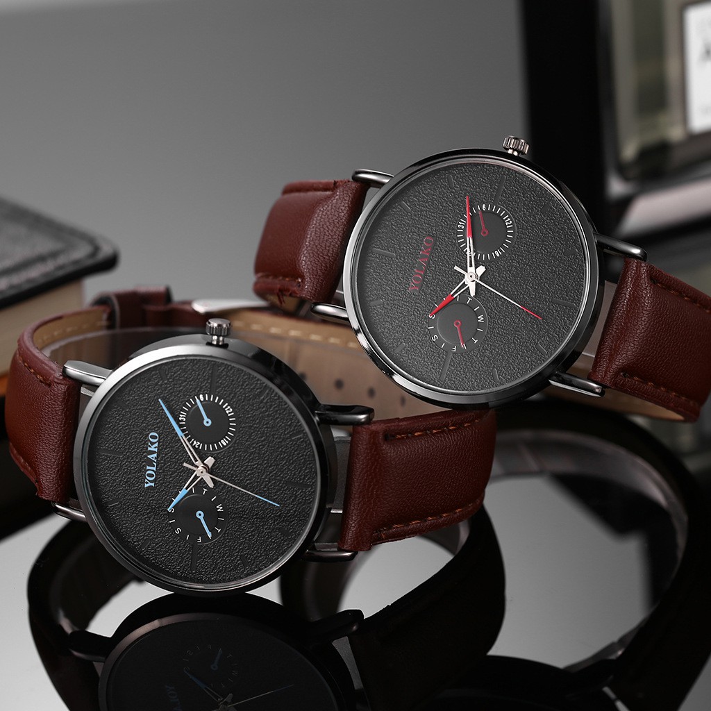 Đồng hồ thời trang nam dây da PU cao cấp YOLAKO PKHRYL005 (đường kính mặt: 40 mm) | BigBuy360 - bigbuy360.vn