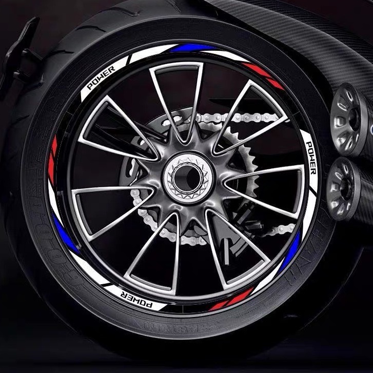 [ 1 Bộ 1 Xe 2 bánh ] Bộ tem decal sticker dán vành bánh mâm phản quang 3M dán mọi loại xe