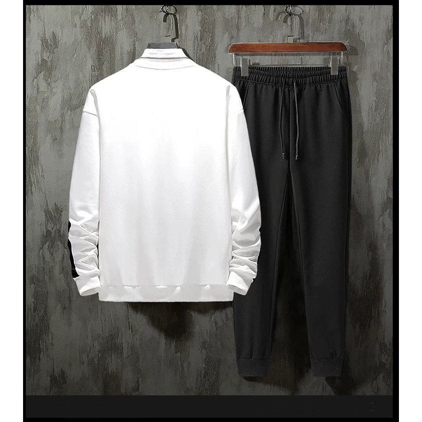 Bộ Thể Thao Nam 1 Sọc Dài Hàng cao cấp chất vải umi mềm mịn siêu co dãn giữ ấm | BigBuy360 - bigbuy360.vn