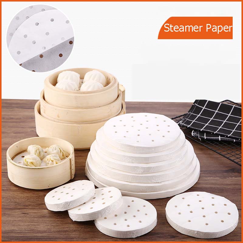 Bộ 100 Giấy Lót Hấp Bánh Chống Dính Dùng Một Lần Tiện Dụng