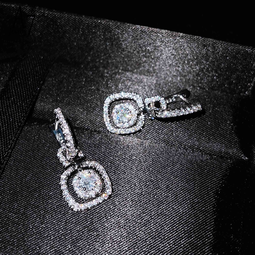 Bông tai mạ bạc 925 hình trái tim và mũi tên