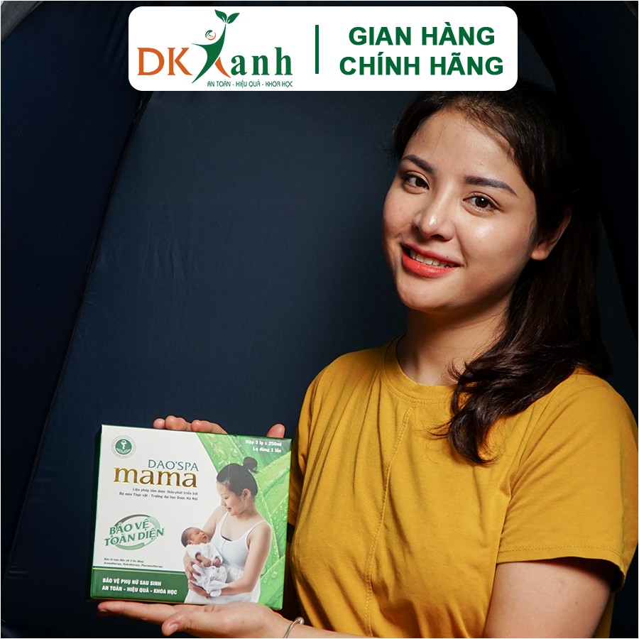 Combo 4 Hộp Nước tắm sau sinh Dao'spa Mama - DK Pharma dành cho sản phụ, 12 chai (1 chai 250ml)