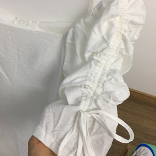 ( Kèm ảnh và video chính chủ) - ĐẦM MIDI CỔ VUÔNG TAY RÚT