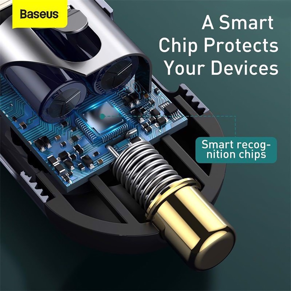 Tẩu Sạc Nhanh Mở Rộng 4 Cổng Baseus Share Together Extention Car Charger 120W (4 Port * 30W, QC/ PD/PPS)