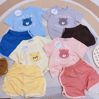 Mimonri - bộ cộc thun lạnh hình gấu hàn cho bé trai/bé gái