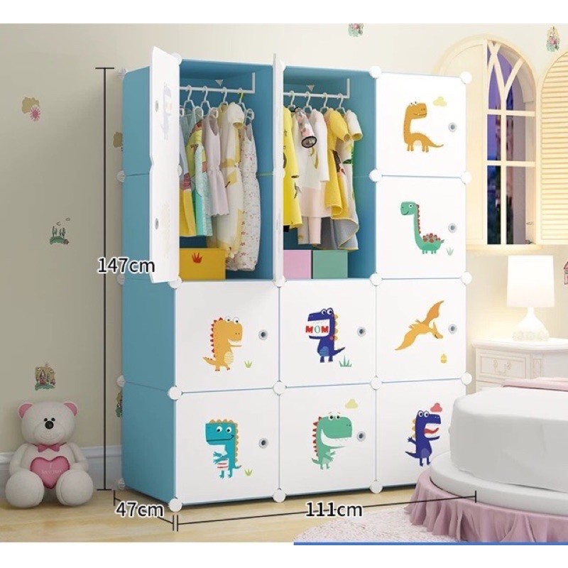 TỦ NHỰA QUẦN ÁO LẮP GHÉP 12 Ô SÂU 47cm. Tặng 2 móc treo. Mẫu mới bán chạy nhất 2018