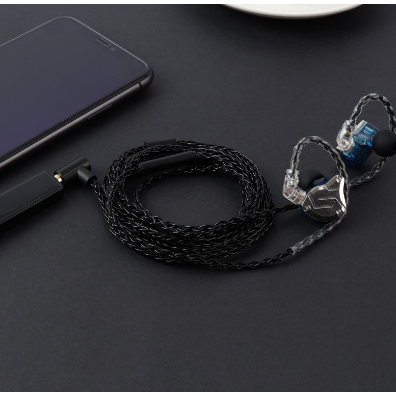 Dây Cáp Nâng Cấp Tai Nghe JC08S 8 Core 2Pin MMCX Kèm Mic Cho KZ EDX ZSN PRO X ZSTX ZS10 TRN MT1