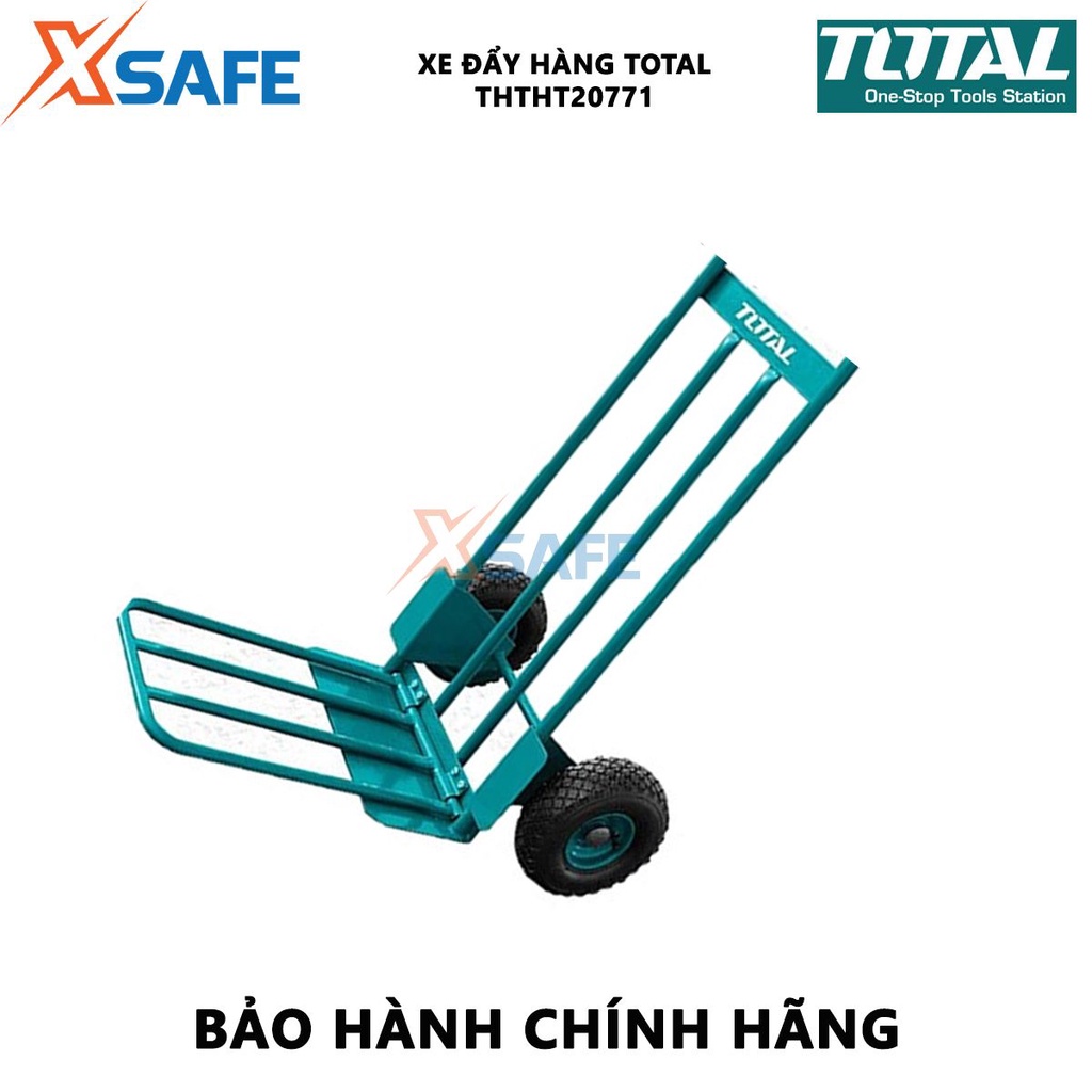 Xe đẩy hàng bằng tay TOTAL THTHT20771 khả năng tải 200kg, bánh xe khí nén, tay cầm nhựa độ bám cao - [XSAFE]