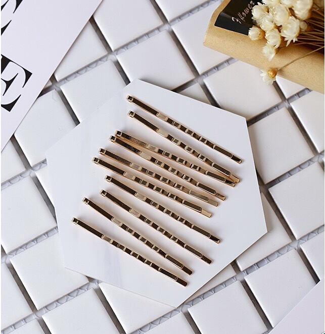 Kẹp tóc màu vàng DIY thiết kế đơn giản thời trang cho nữ