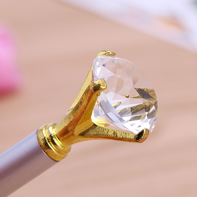 Bút Bi blg Bằng Kim Loại Cỡ Lớn Đính Đá Thời Trang Cho Học Sinh / Văn Phòng