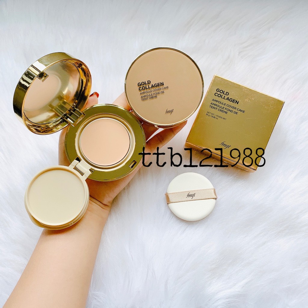 PHẤN PHỦ THE Face shop GOLD COLLAGEN APOULE TWO-WAY PACT SPF/FPS30 PA+++