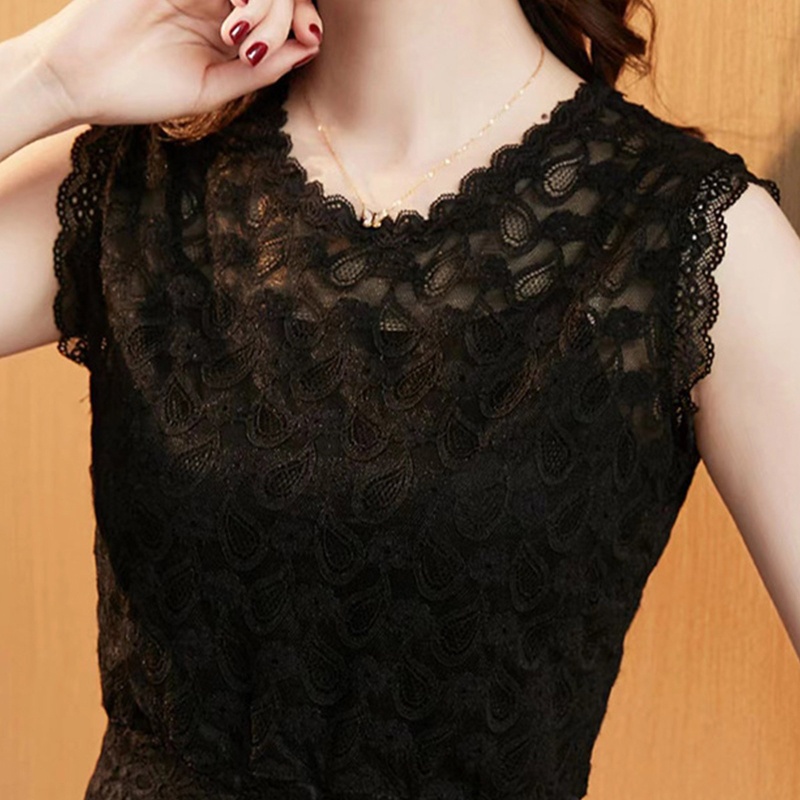 Áo Ren Hoa Cổ Tròn Thời Trang Nữ Tính