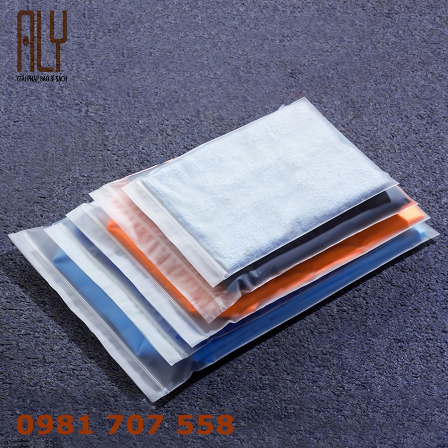 Túi zip lụa mờ 20x30cm, Túi đóng hàng quần áo có khoá miết chuyên dụng cho shop thời trang túi zip quần áo giá rẻ