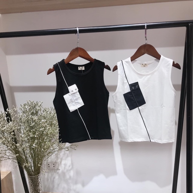 Áo ba lỗ túi trước cho bé trai