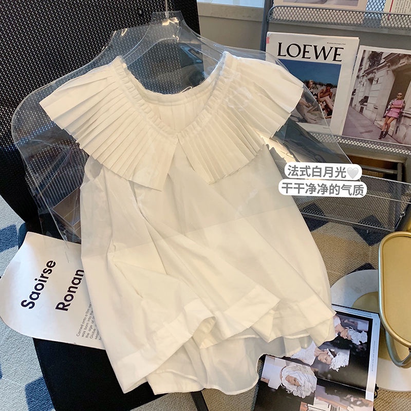 Áo Sơ Mi Cổ Búp Bê Không Tay Thời Trang Dành Cho Nữ