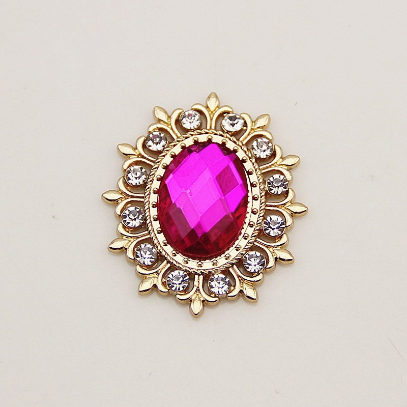 Hạt dán đáy bằng 28*34mm làm vương miện Lolita charm mặt dây chuyền nguyên liệu làm trâm làm trang sức cổ trang