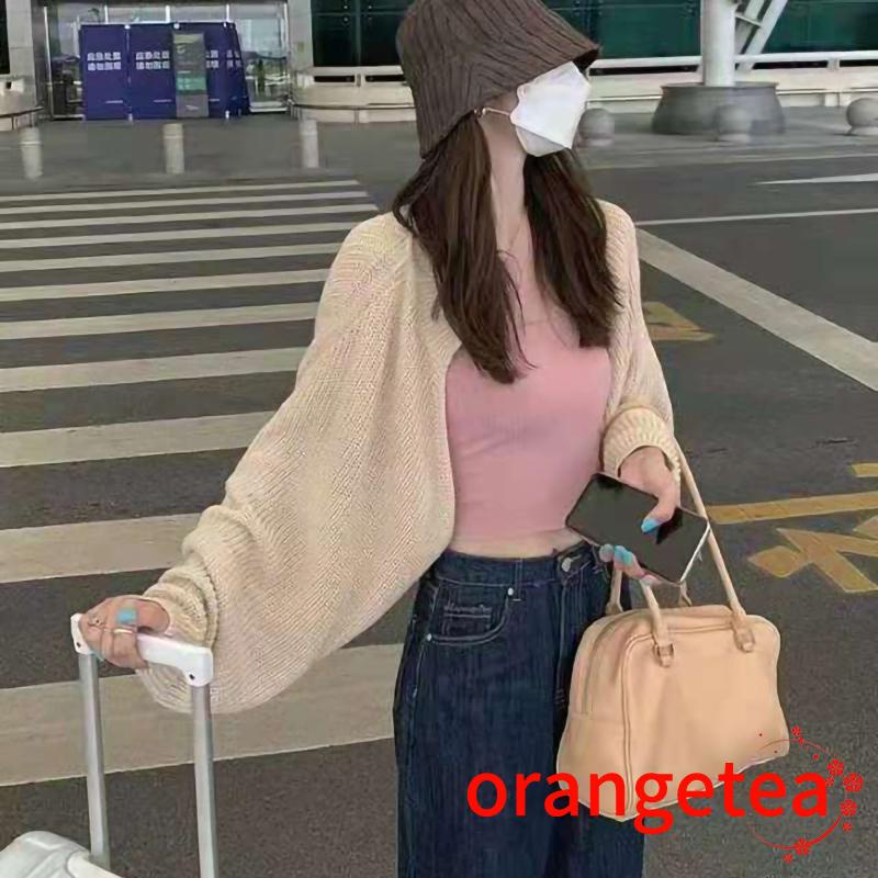 Áo Khoác Cardigan Dệt Kim Tay Dài Màu Sắc Thời Trang Cho Nữ